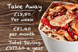 Save money on treats - take away meals