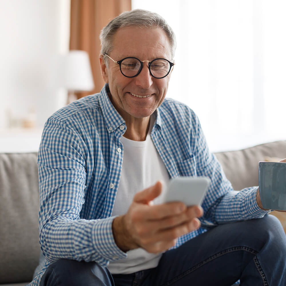 man using phone