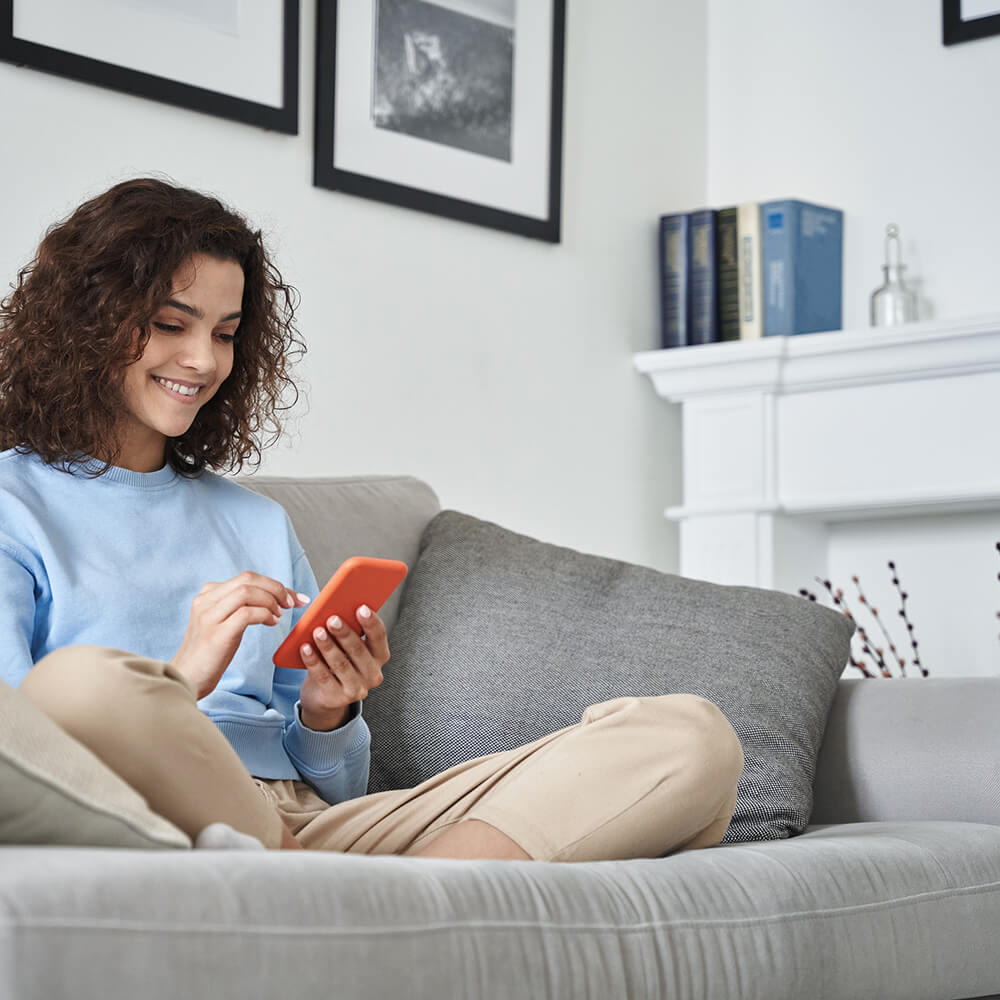 woman applying for loan at home