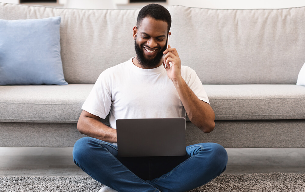 woman using laptop